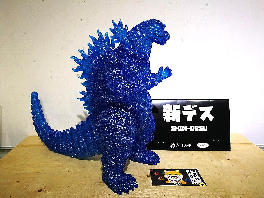 Shin Desu 赤目天使Glorious Blue Glitter Godzilla 藍色閃粉透明版哥 