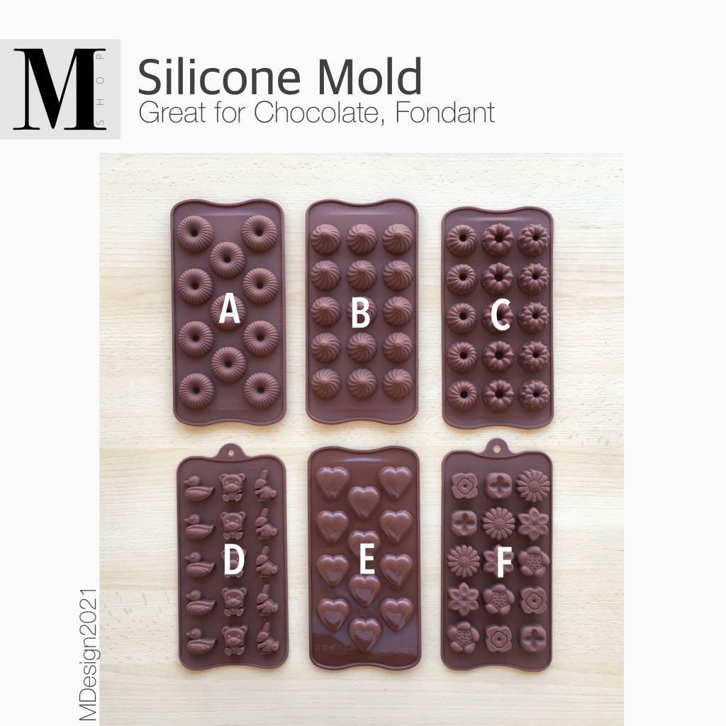 Silicone Mold, Chocolate / Fondant (Category: Bakeware) located in Manila. Submitted by mshopmla (Listing ID 1089901030, Image 1). Description: Silicone Mold, Great for Chocolate and Fondant Decorate your cakes and cupcakes with these molds Product Code: SM-A, B, C, D, E, F, G, H Price: Php 95.00 each #chocolatemold #siliconemold #fondant.