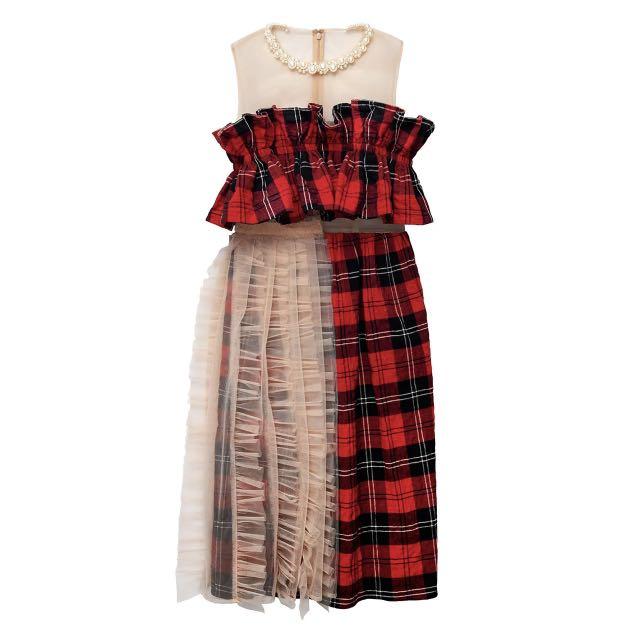 plaid tulle