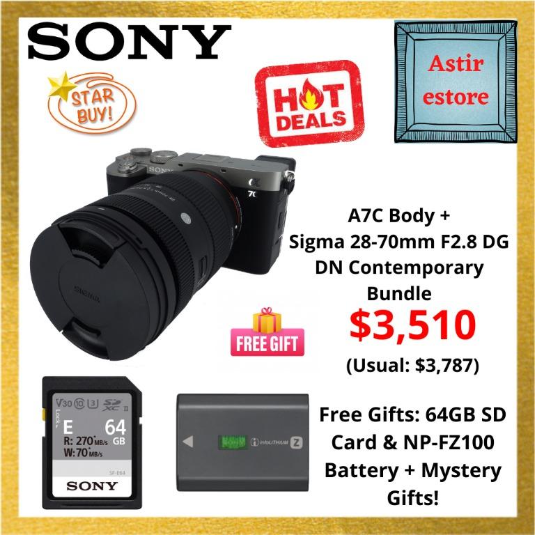 Sony A7c Body Sigma 28 70mm F2 8 Dg Dn Contemporary Bundle Free 64gb Sd Card Np Fz100 Additional Free Gifts Photography Cameras Mirrorless On Carousell