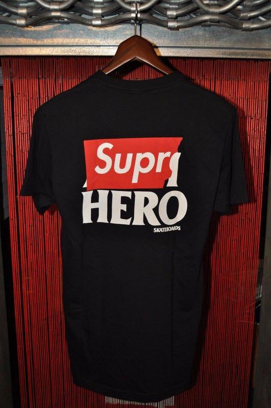 Supreme x anti hero pocket tee, Men's Fashion, Tops & Sets