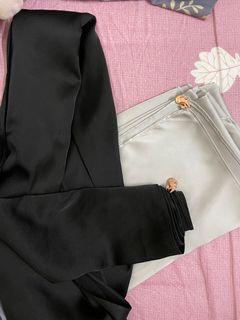 Swanheritage Royale Satin Shawl Silver & Black Pearl