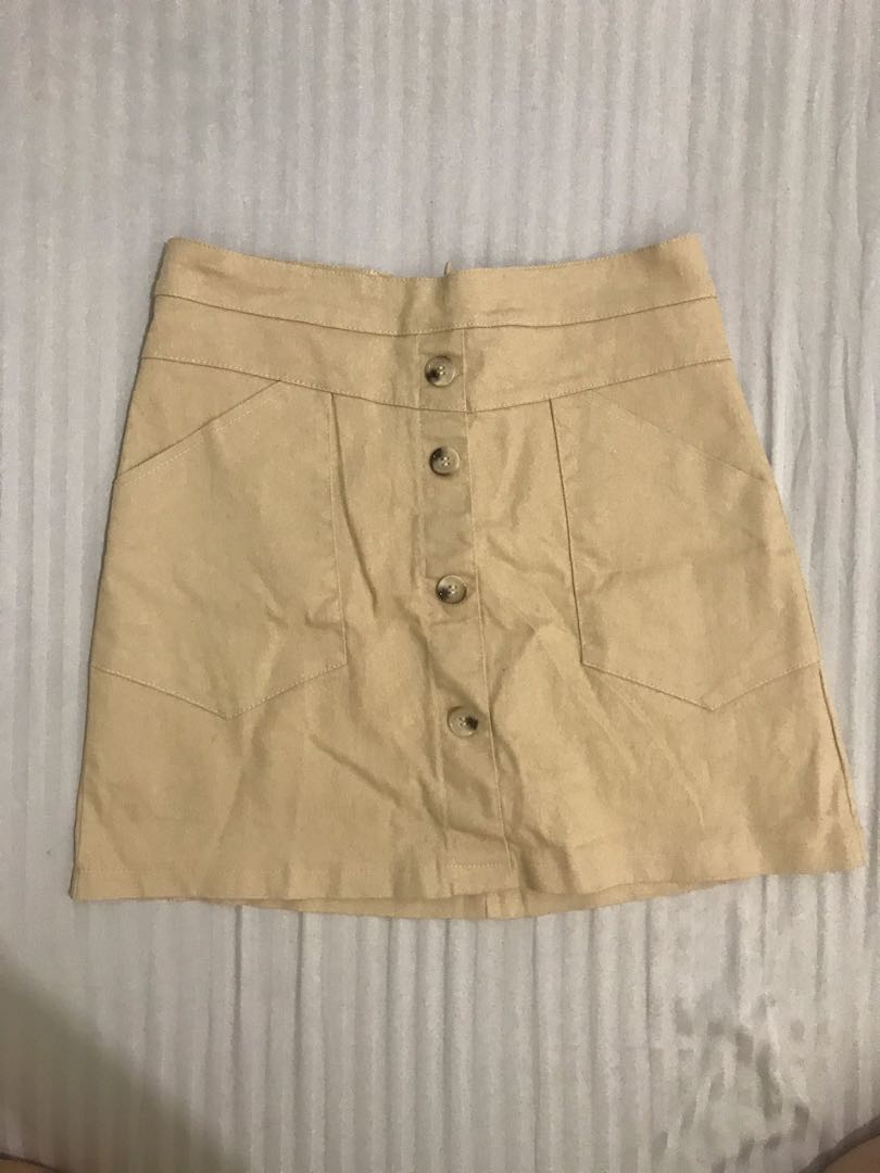 Tan denim skirt clearance