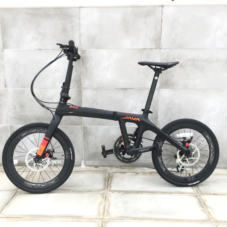 NEW COLOUR JAVA ARIA 406 20" Disc brake carbon fiber folding bike