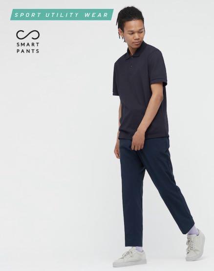 UNIQLO Men Smart Ankle Pants (ultra stretch dry-ex), Men's Fashion,  Bottoms, Chinos on Carousell
