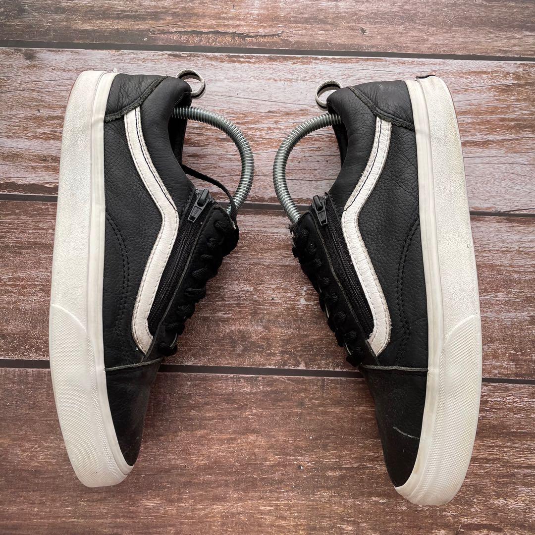 Vans old skool clearance zip leather on feet