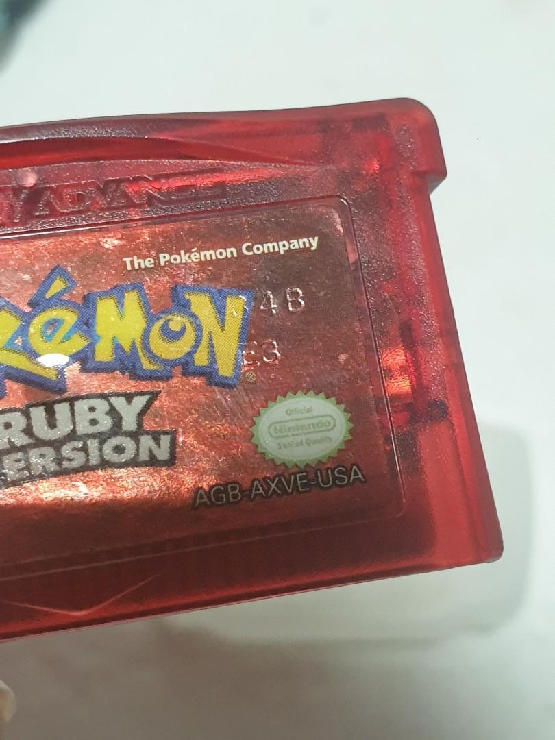 vintage orginal Nintendo gameboy advance pokemon ruby version game only ...