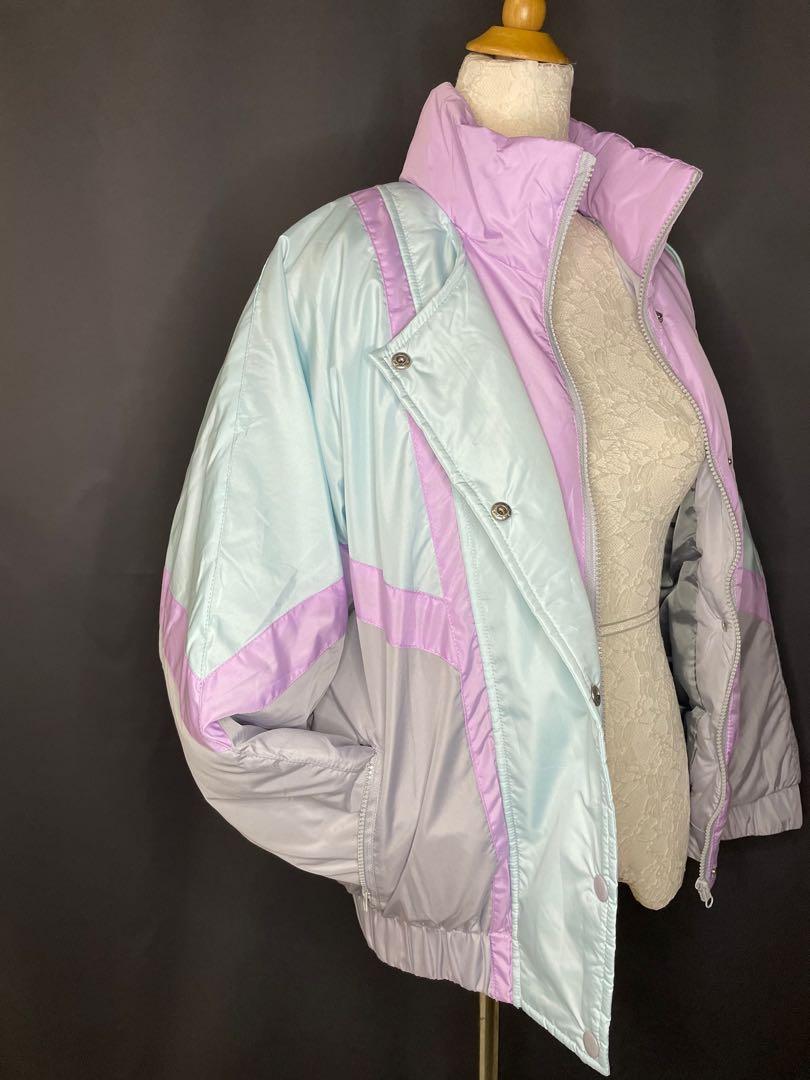 Vintage Pastel Puffer Jacket Women s Fashion Coats Jackets and Outerwear on Carousell