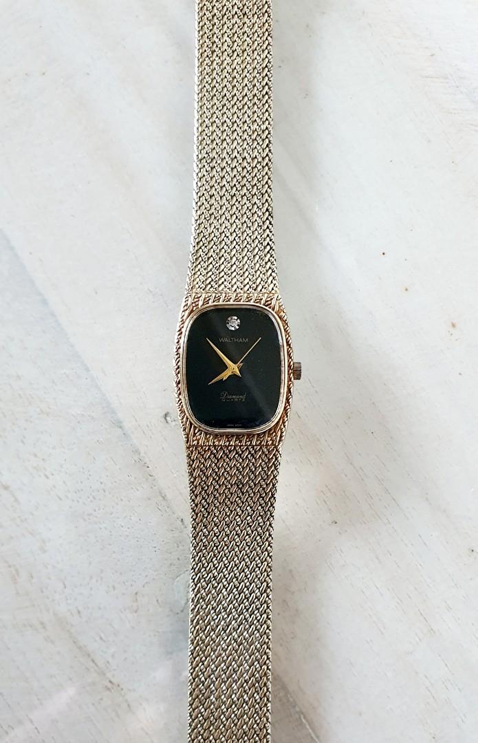Waltham diamond quartz ladies watch deals
