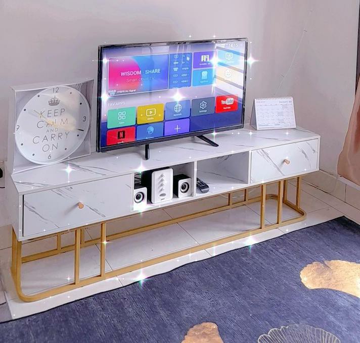 White Gold TV Furniture & Home Living, Furniture, TV Consoles