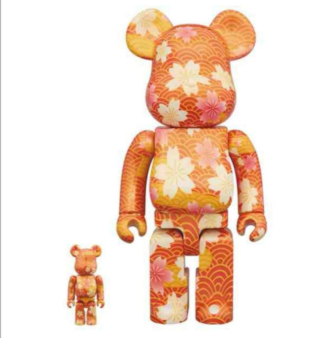 千代紙Bearbrick 400%+100% Be@rbrick Medicom, 興趣及遊戲, 玩具