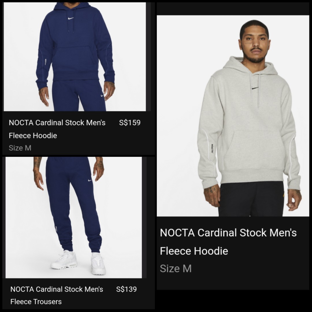 ( Size M & XL ) Nike Nocta Cardinal Stock Hoodie & Fleece Pants