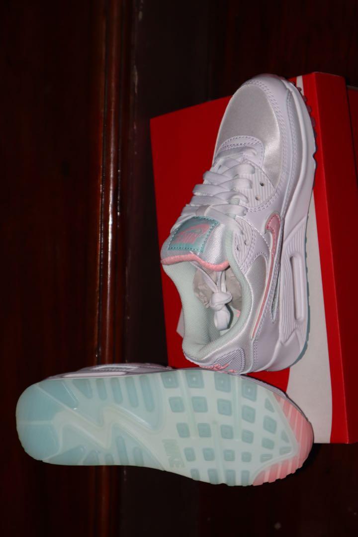 womens air max 90 sneakers in white & arctic punch