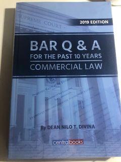 Bar Q & A for the Past 10 Years Commercial Law - Divina