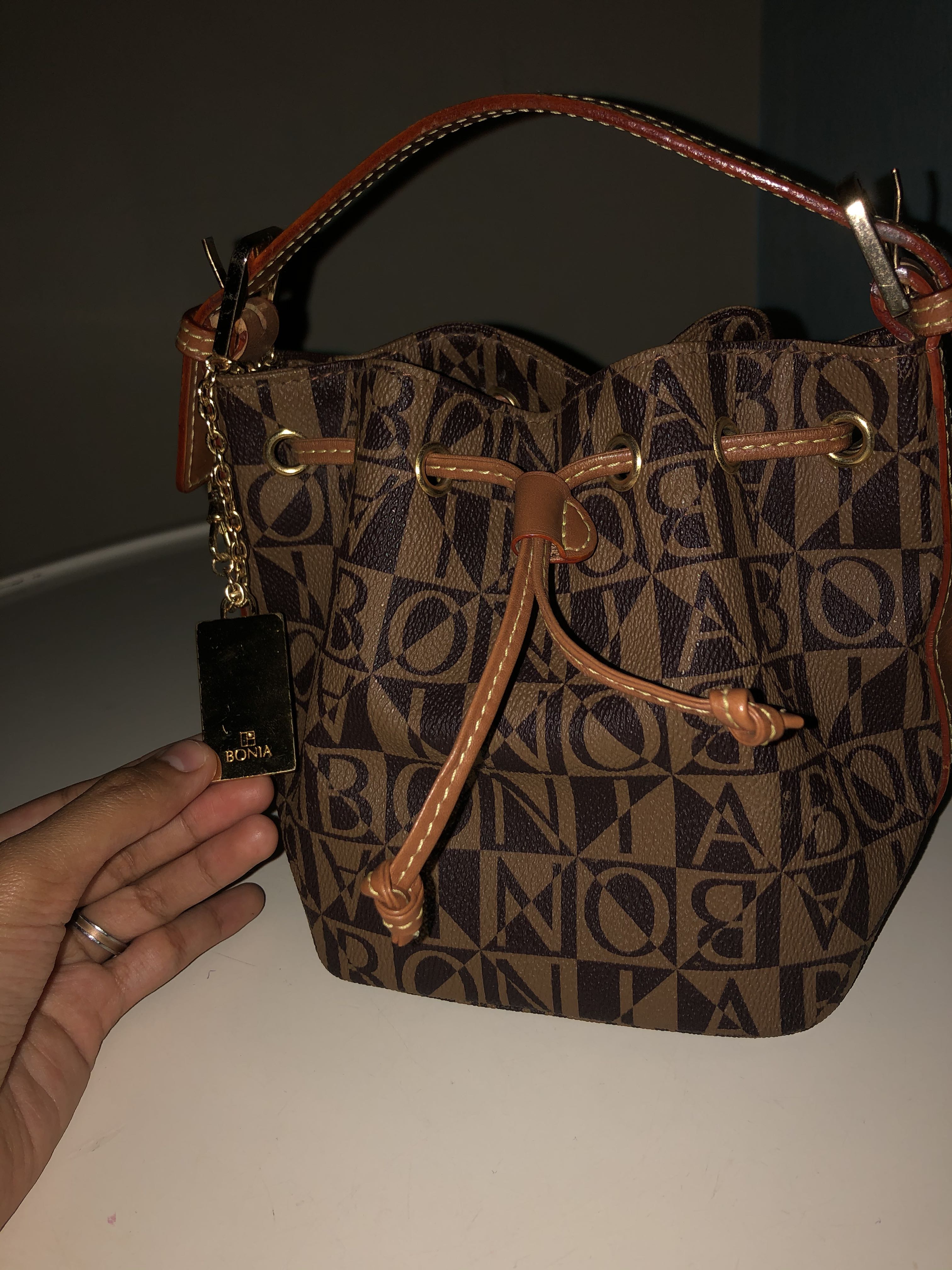 Bonia Bucket Bag, Luxury, Bags & Wallets on Carousell
