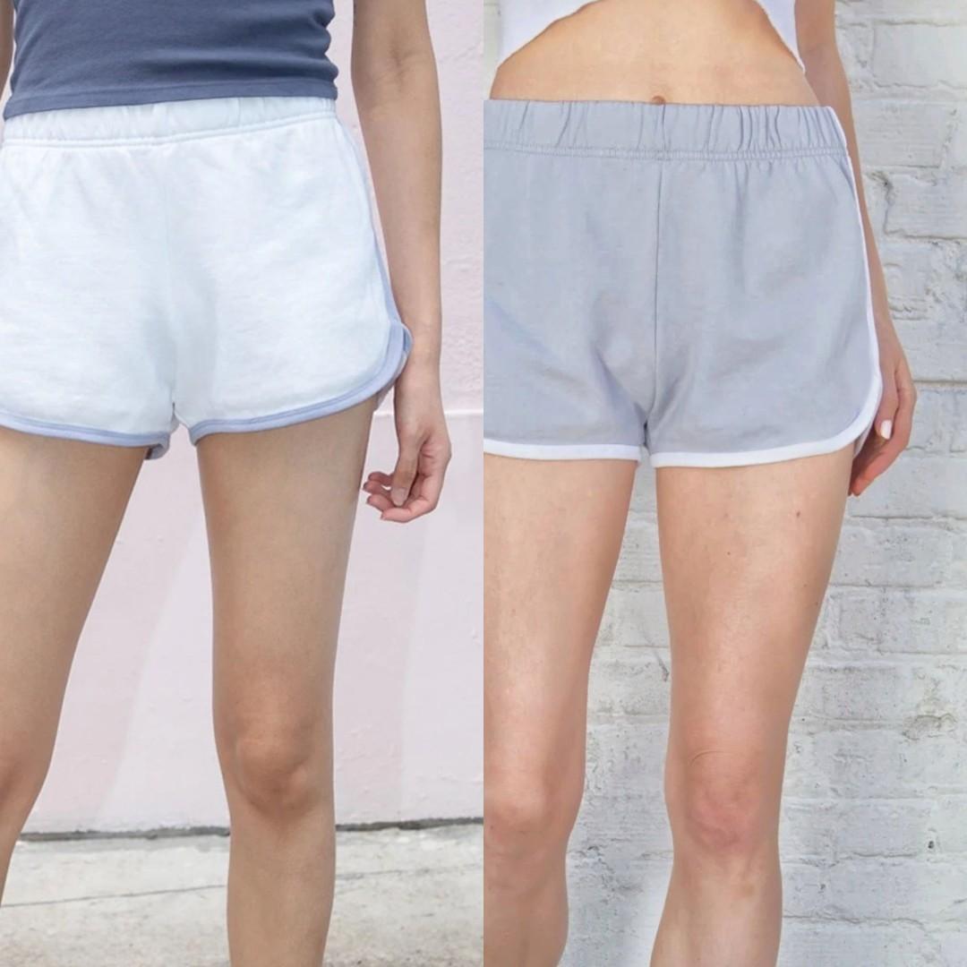 White shorts blue cheap trim