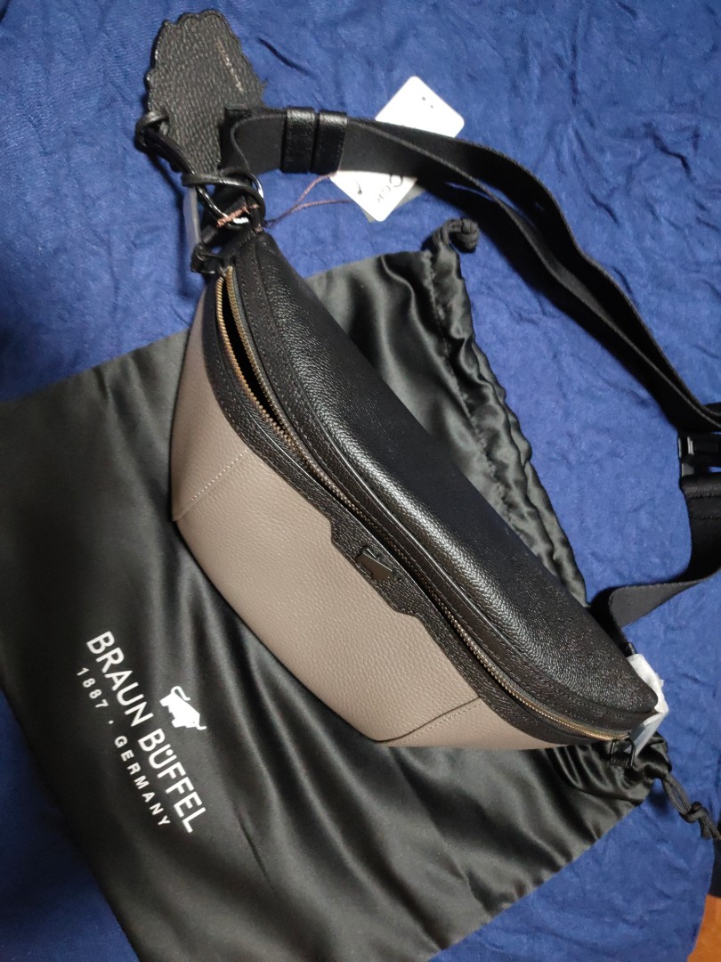 Braun buffel waist bag/sling bag, Luxury, Bags & Wallets on Carousell