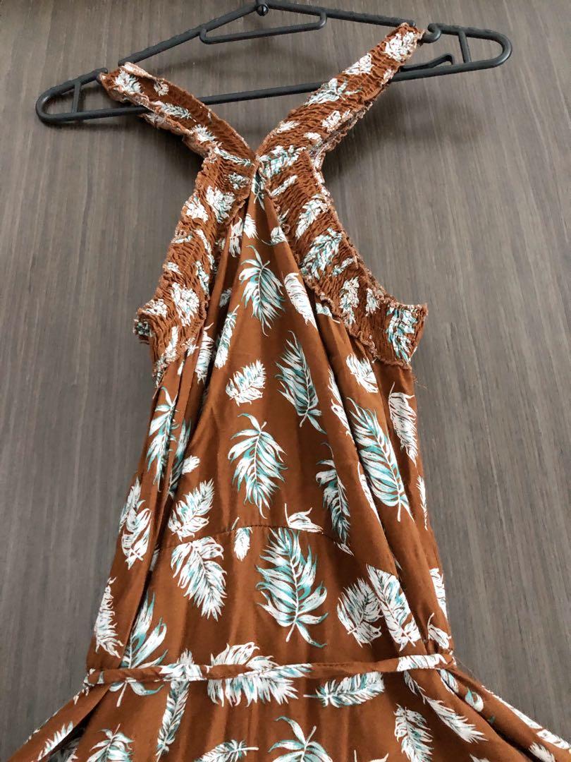 Brown feather dress clearance