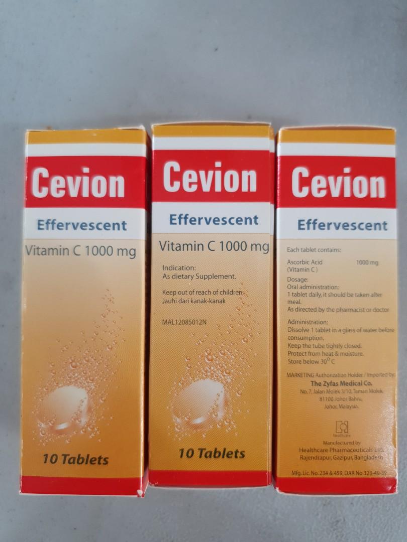Cevion Effervescent Vitamin C 1000mg Health Nutrition Health Supplements Vitamins Supplements On Carousell