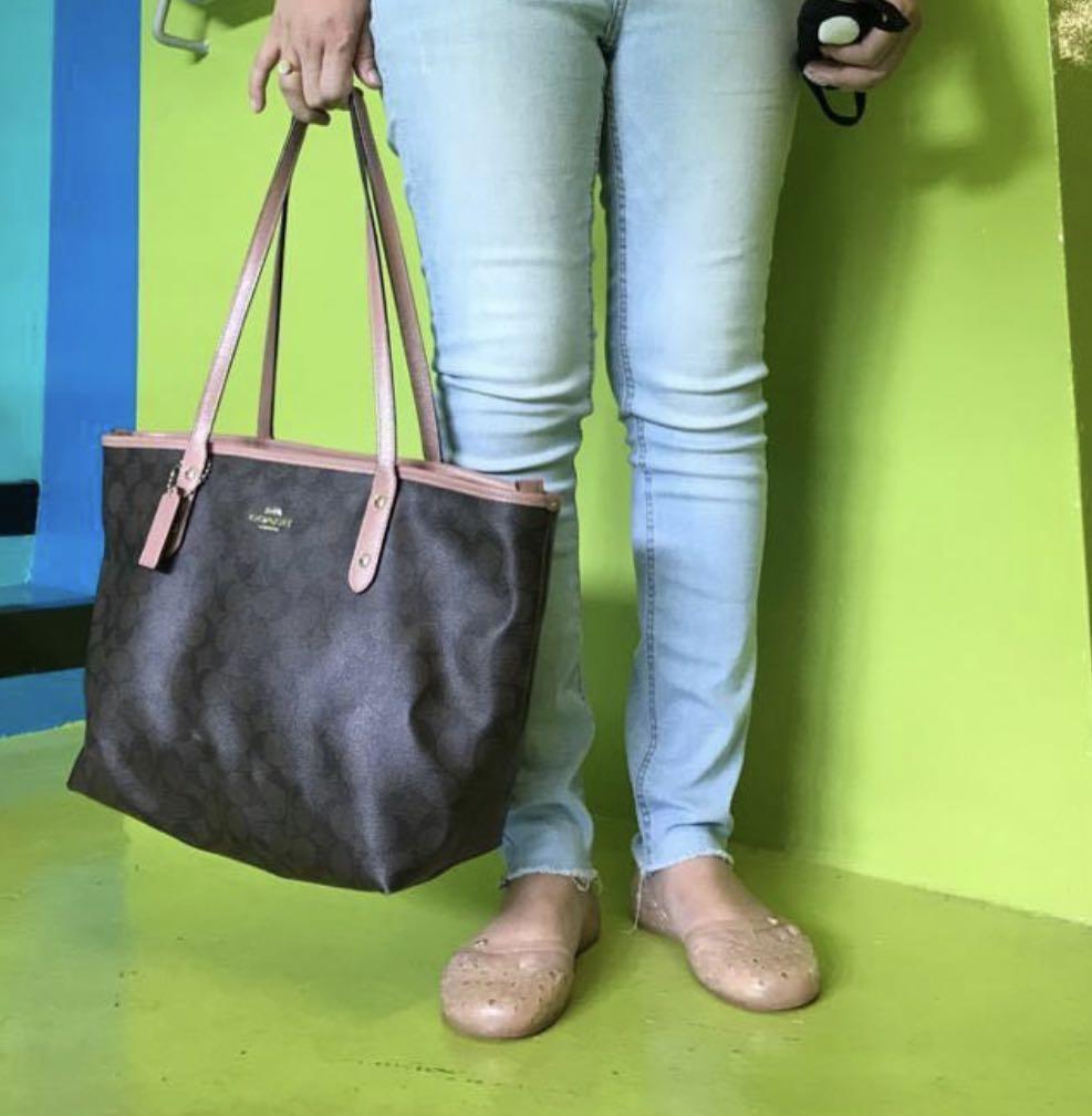 Coach signature messico city zip tote Clearance