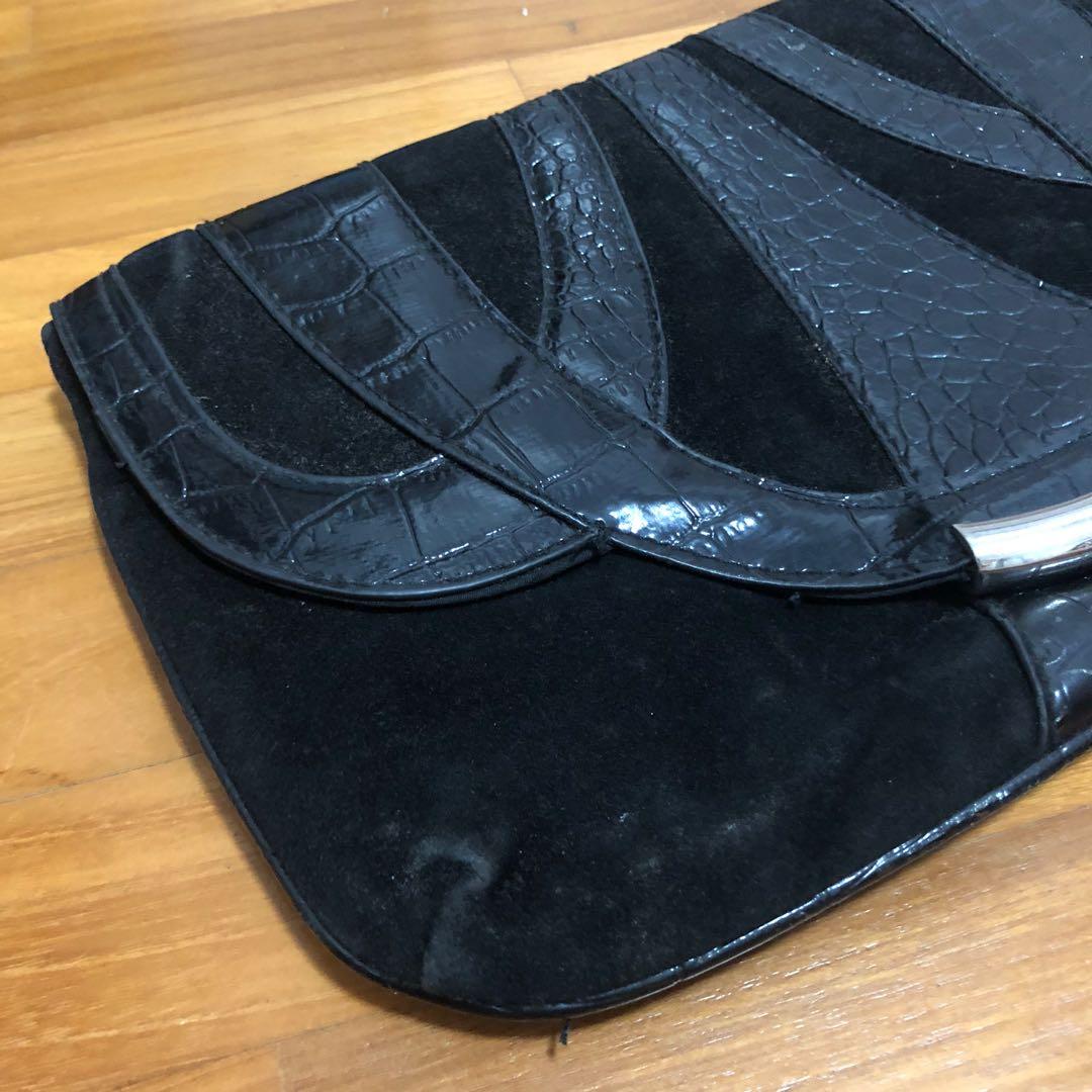 Dorothy perkins black clutch bag clearance