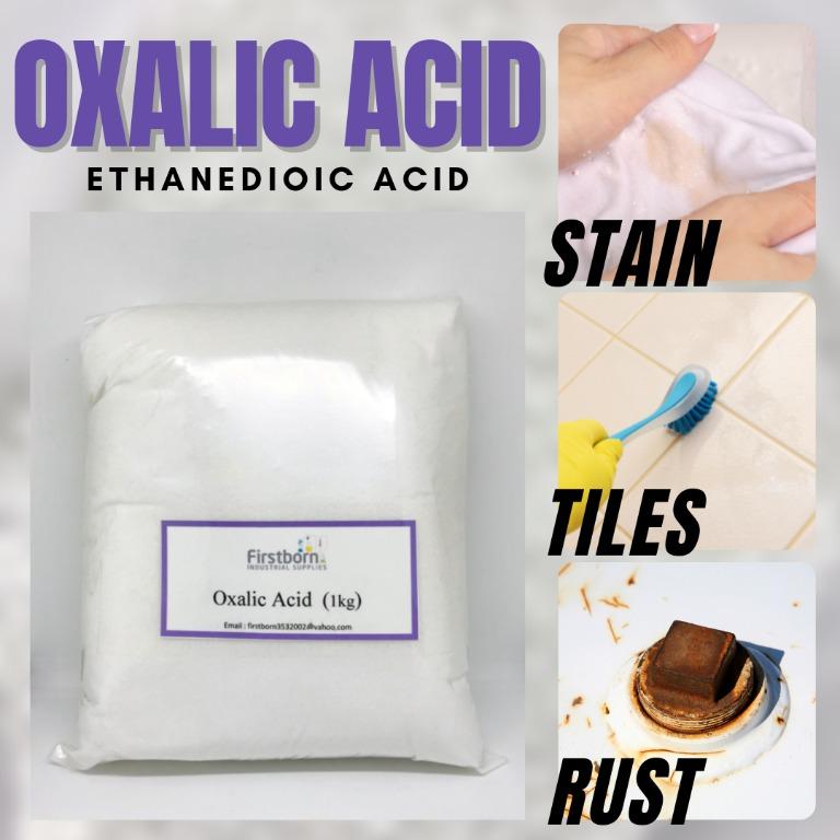 The Lab FIRSTBORN Oxalic Acid, 1 kg, 99.6 Minimum Purity stain remover tile cleaner rust