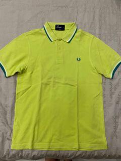 Fred Perry cowok polo ORIGINAL kuning neon