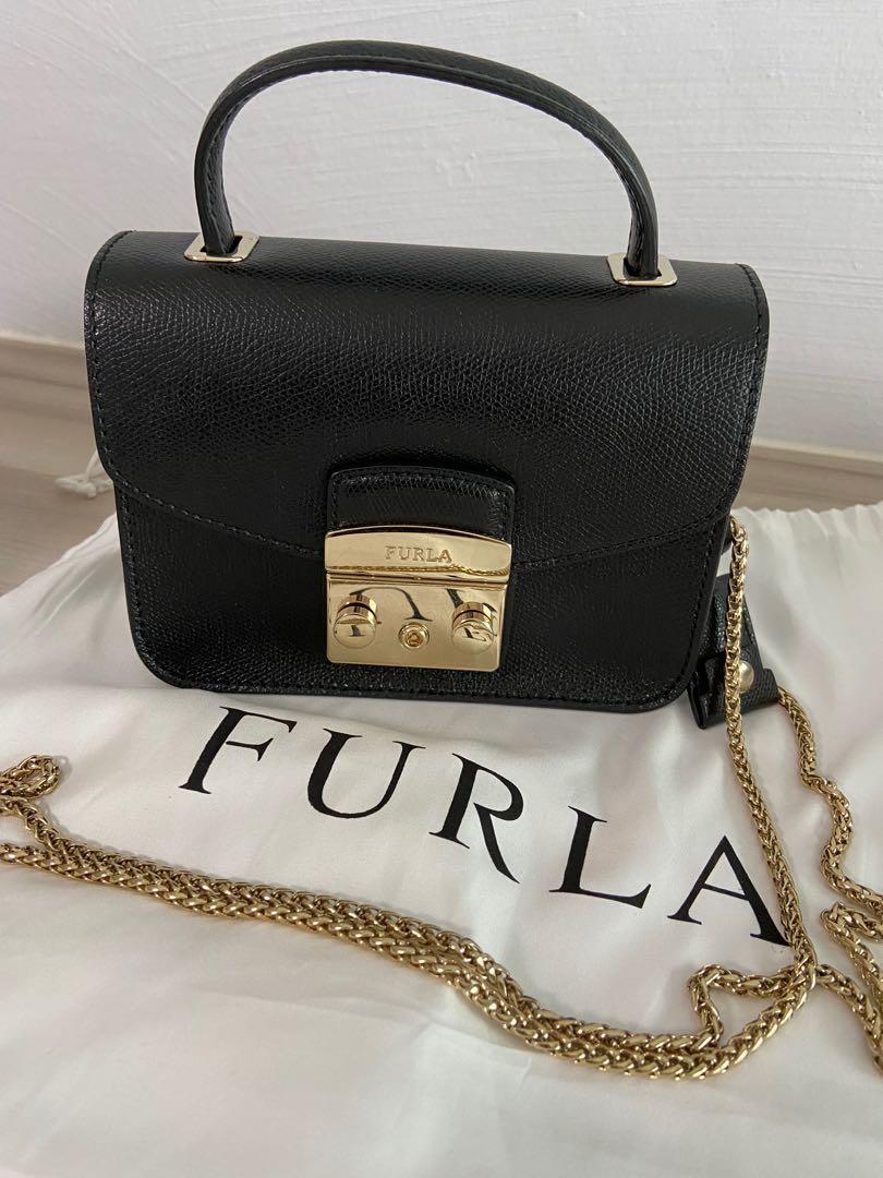 Furla Metropolis Top Handle Mini Crossbody Bag, Luxury, Bags & Wallets