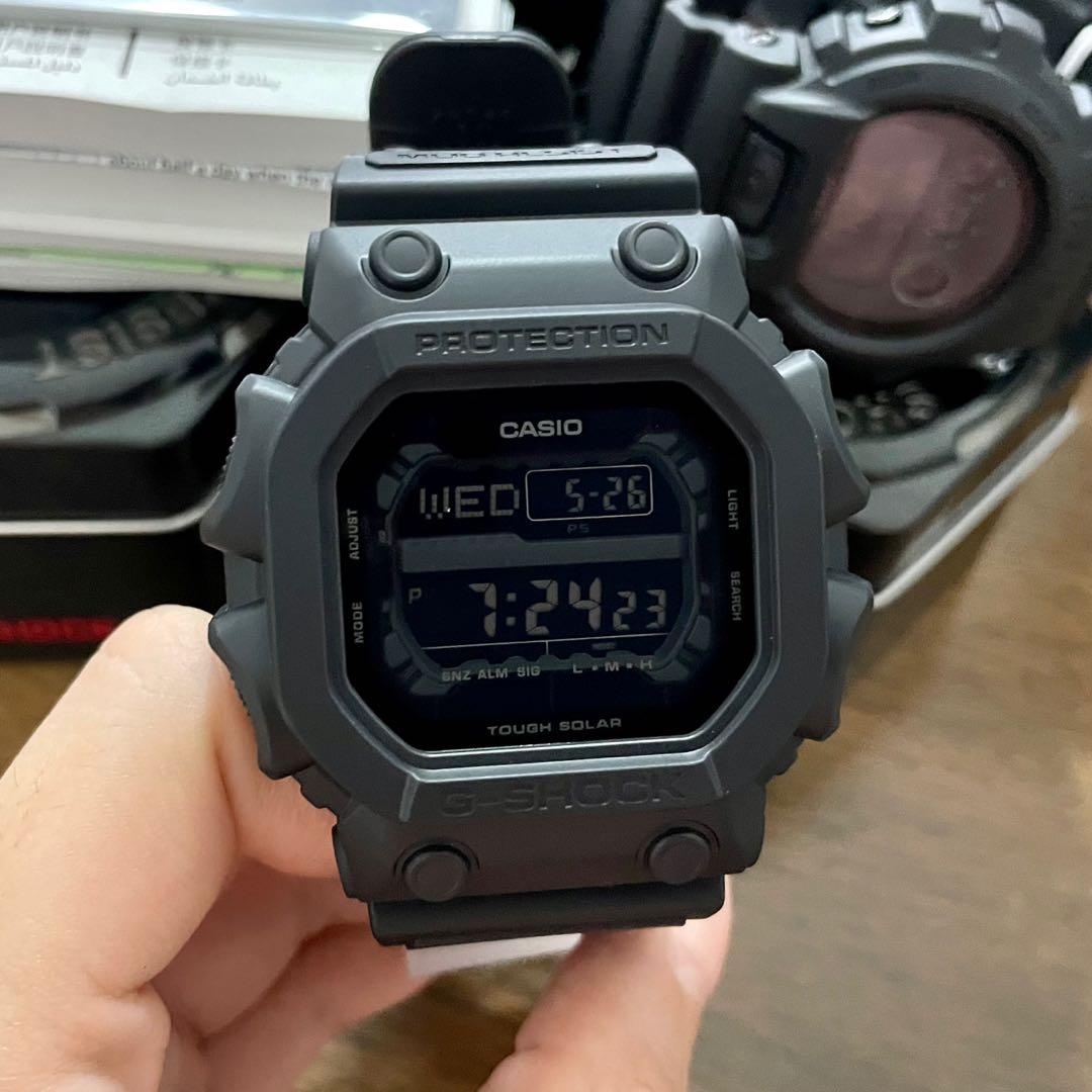 G Shock King Classic Black Out Series GX56BB Tough Solar DW6900 DW6900BB Gshock Couple Set Individual Watch