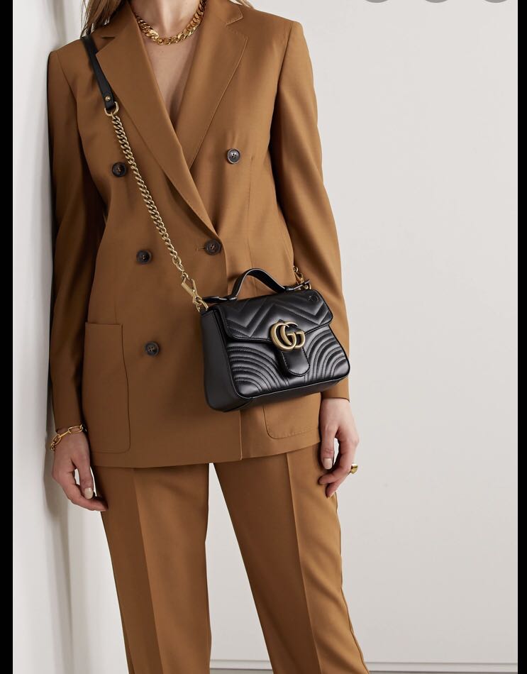 PRICE REDUCED] Gucci Marmont Mini Top Handle Bag, Women's Fashion