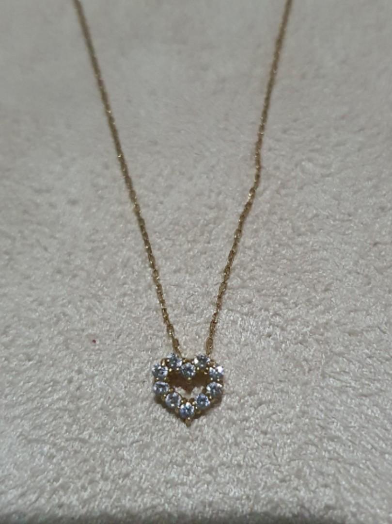 Hearts and Arrows necklace with Heart diamonds Women s Fashion