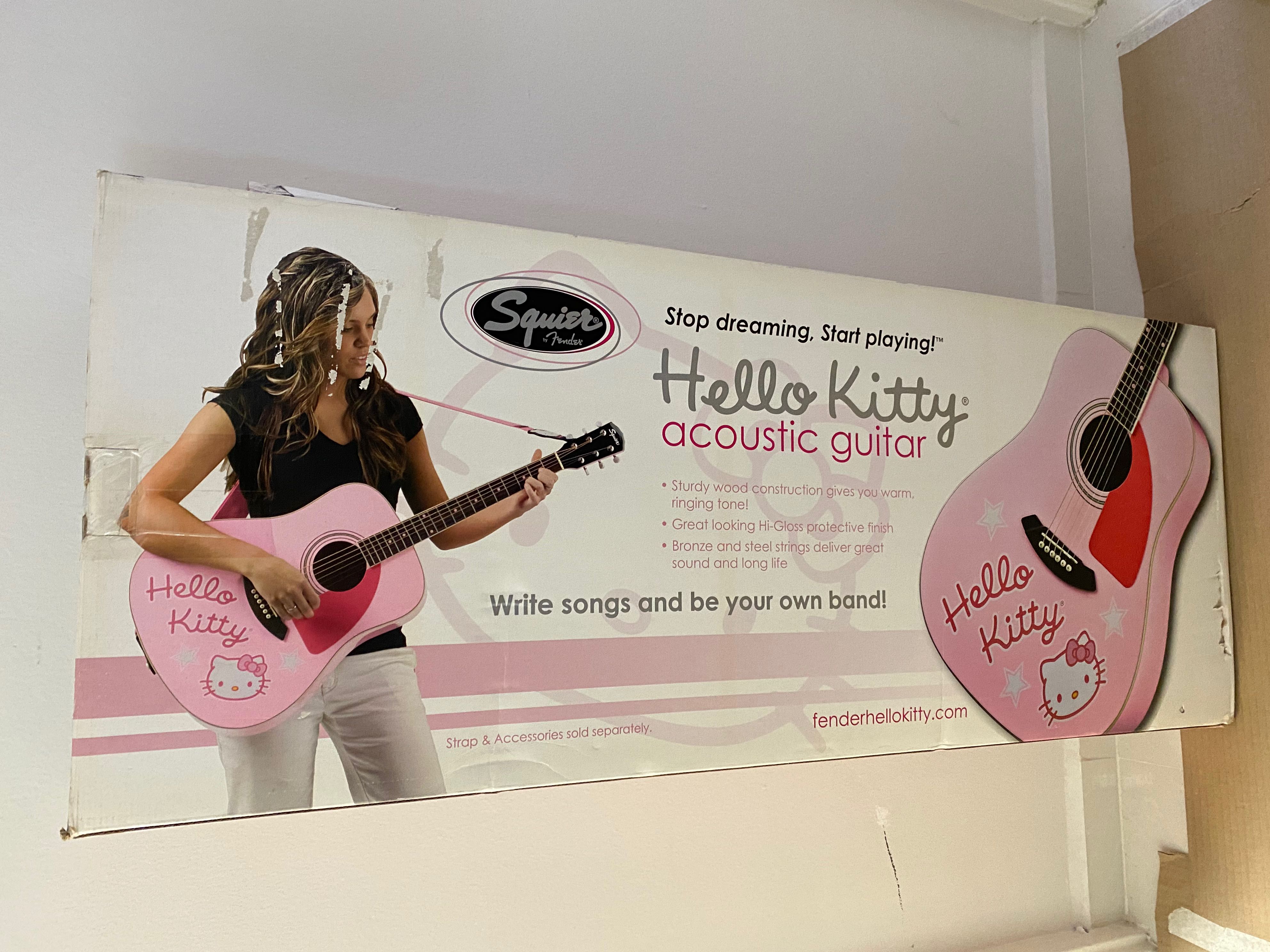 Hello kitty acoustic guitar for sale top