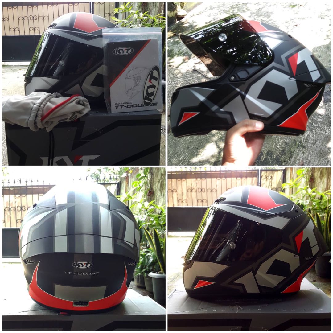 Helm KYT TT Course Electron Red [ Bekas 