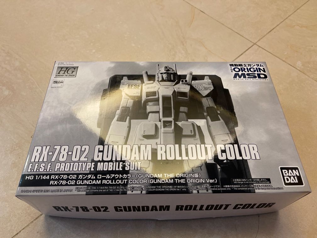 HG 1/144 RX-78-02 GUNDAM ROLLOUT COLOR (GUNDAM THE ORIGIN Ver.), 興趣及遊戲 ...