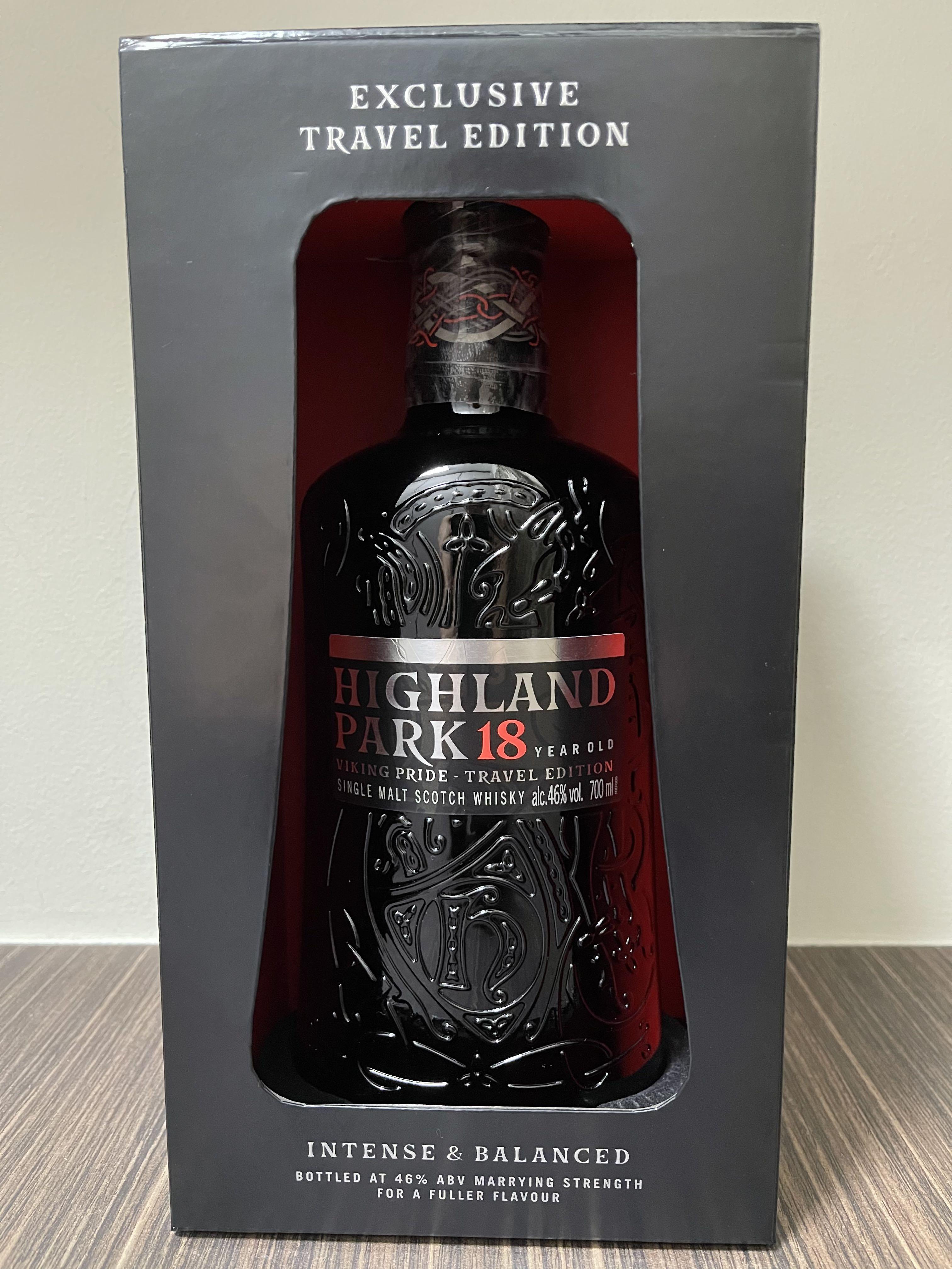 Highland Park 18 Travel Edition 46% ABV, Food & Drinks, Beverages 