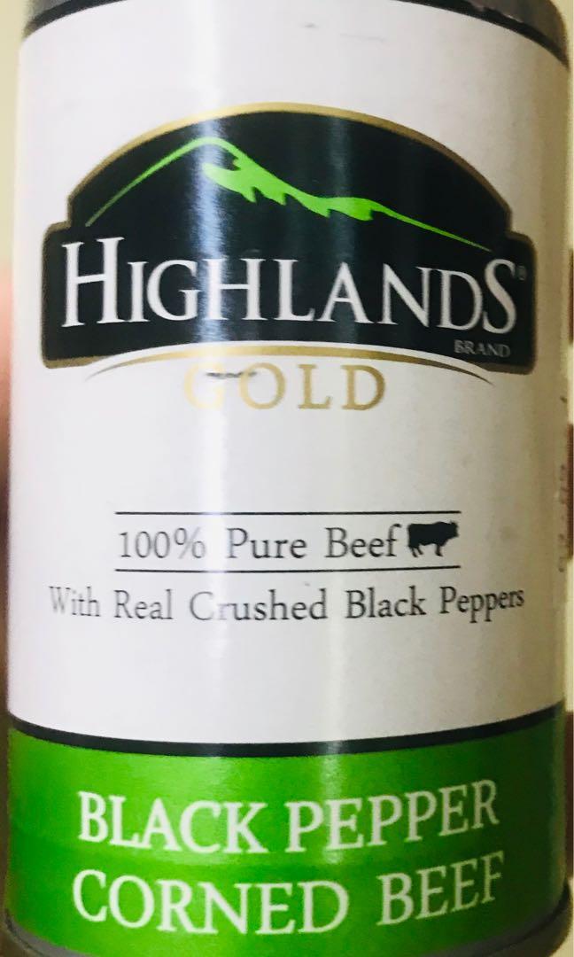 Highlands Black Pepper Corned Beef 150g (Category: Packaged & Instant Food) located in Manila. Submitted by rotalie (Listing ID 1090177269, Image 1). Description: Highlands Black Pepper Corned Beef 150g #inManila #inQC #inMandaluyong #inMakati #inTaguig #inPasig #inMarikina #inCainta #inAntipolo Delivery thru Lalamove or Grab express c/o buyer from Sampaloc Manila. Payment via bank transfer or GCash before shipping :) For further inquiries, pls c