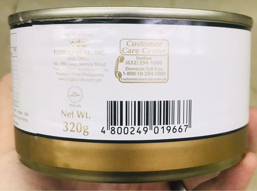 Highlands Gold Corned Beef 320g (Category: Packaged & Instant Food) located in Manila. Submitted by rotalie (Listing ID 1090173973, Image 3). Description: Highlands Gold Corned Beef 320g #inManila #inQC #inMandaluyong #inMakati #inTaguig #inPasig #inMarikina #inCainta #inAntipolo Delivery thru Lalamove or Grab express c/o buyer from Sampaloc Manila. Payment via bank transfer or GCash before shipping :) For further inquiries, pls call us 091532640