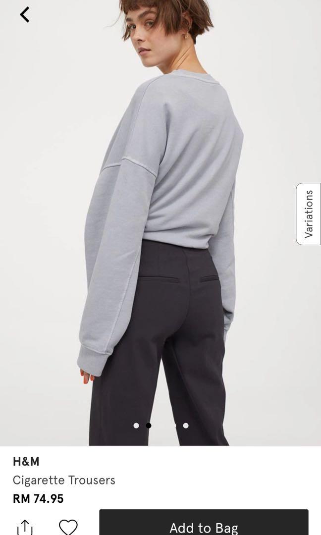 H M cigarette trousers Women s Fashion Bottoms Other Bottoms on