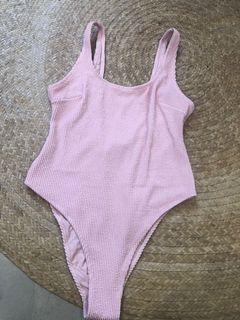 H M Pink One Piece Women S Fashion Swimwear Bikinis Swimsuits On Carousell