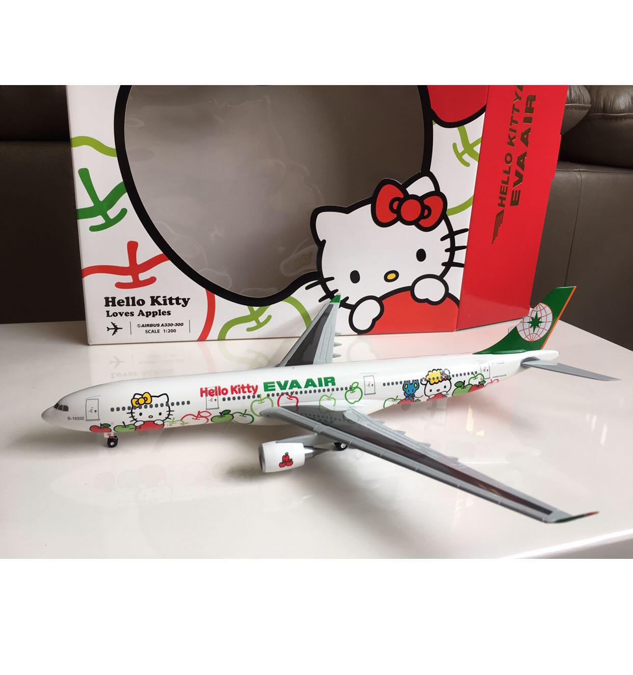 航空機・ヘリコプター hogan 1/200 A330-300 EVA AIR Hogan 1/200 Eva Air A330-300 Hello Kitty Love Apples B-16332
