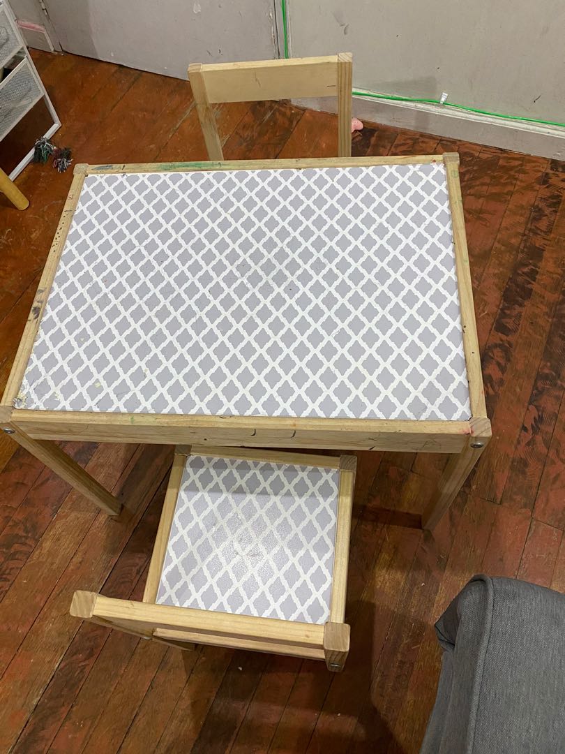 Ikea Latt Table and Chairs, Furniture & Home Living, Office Furniture