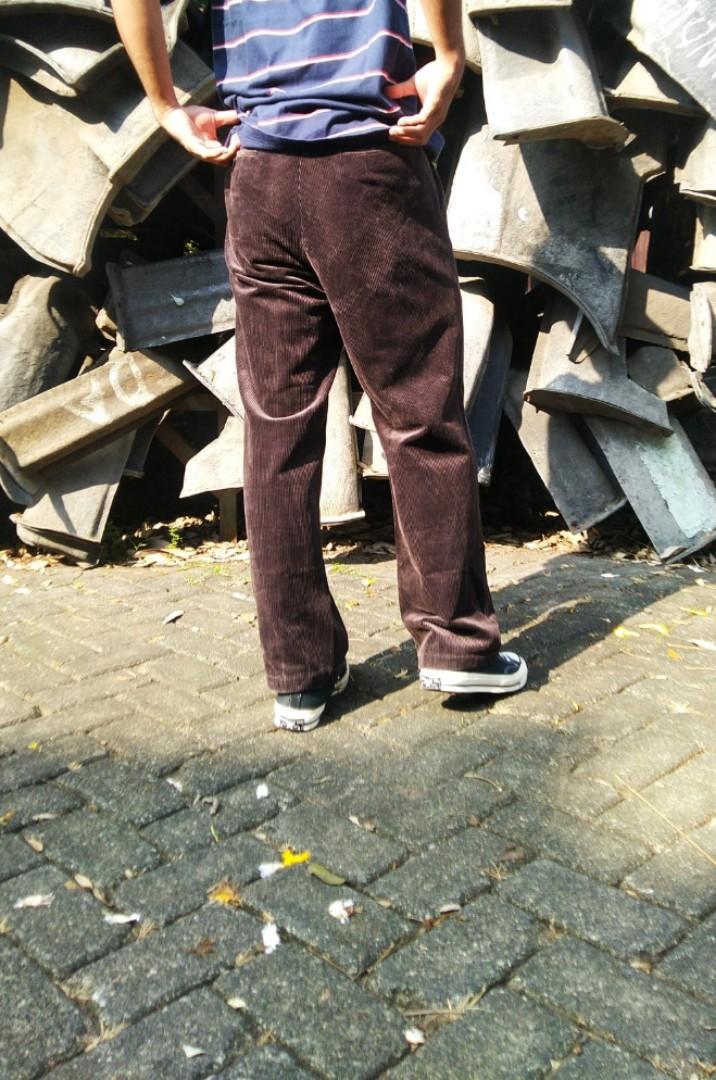 Lacoste Corduroy Pants burgundy
