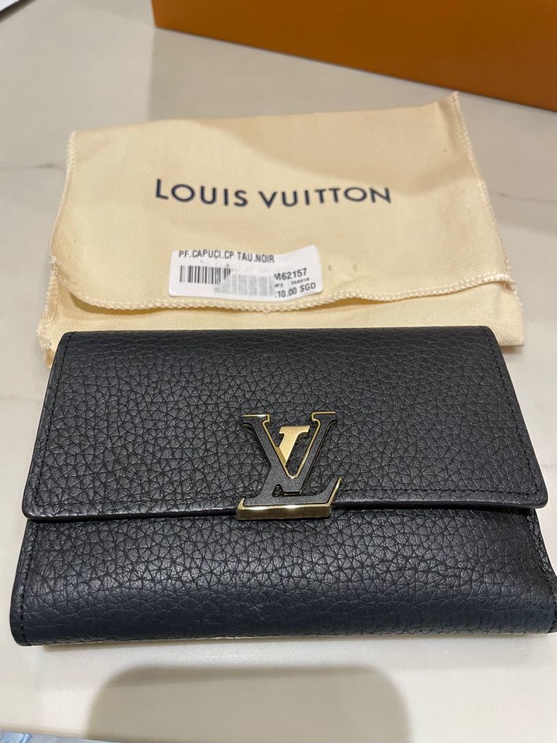 Louis Vuitton Capucines Wallet Taurillon Leather Magnolia in Calf Leather  with Silver - GB