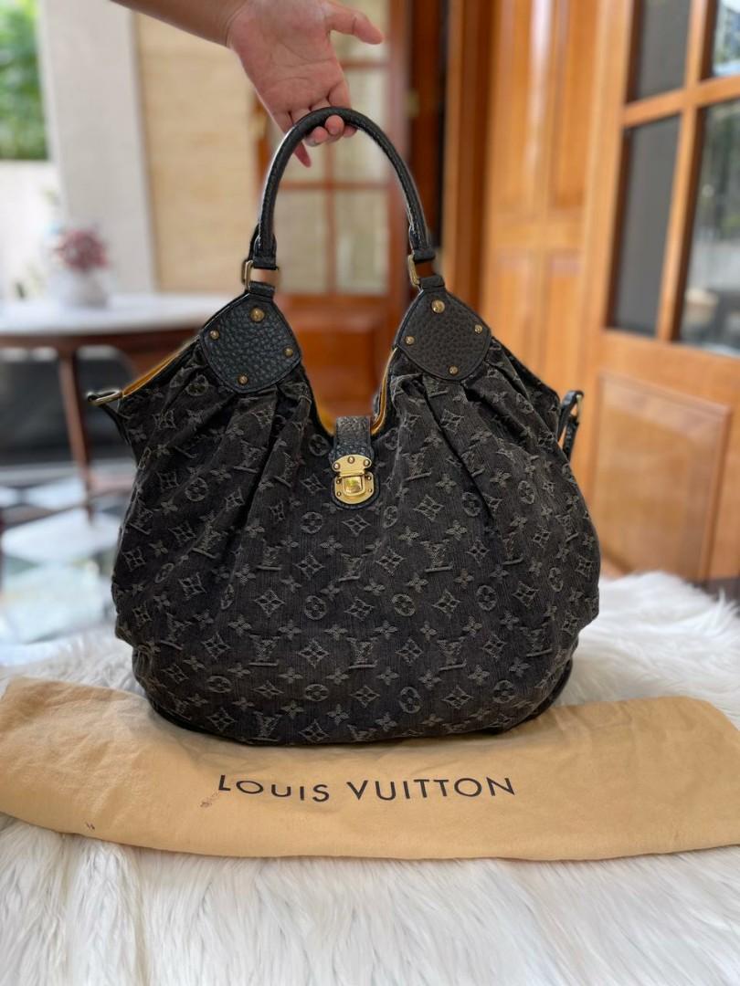 LV Mahina denim hobo, Barang Mewah, Tas \u0026 Dompet di Carousell