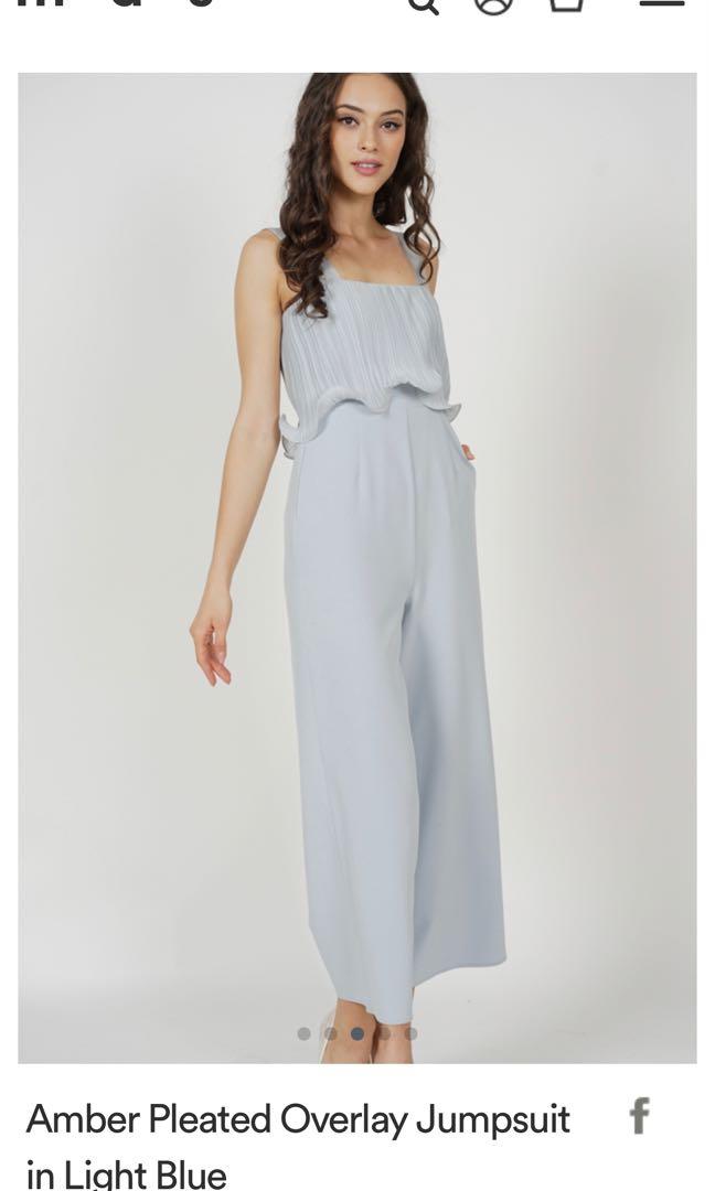 Pleated overlay jumpsuit new arrivals