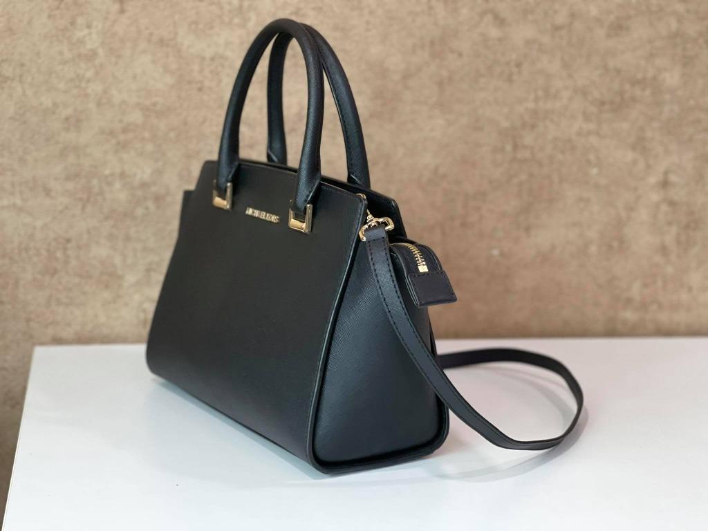 MICHAEL KORS 35H8GLMS2L SELMA SAFFIANO LEATHER MEDIUM SATCHEL
