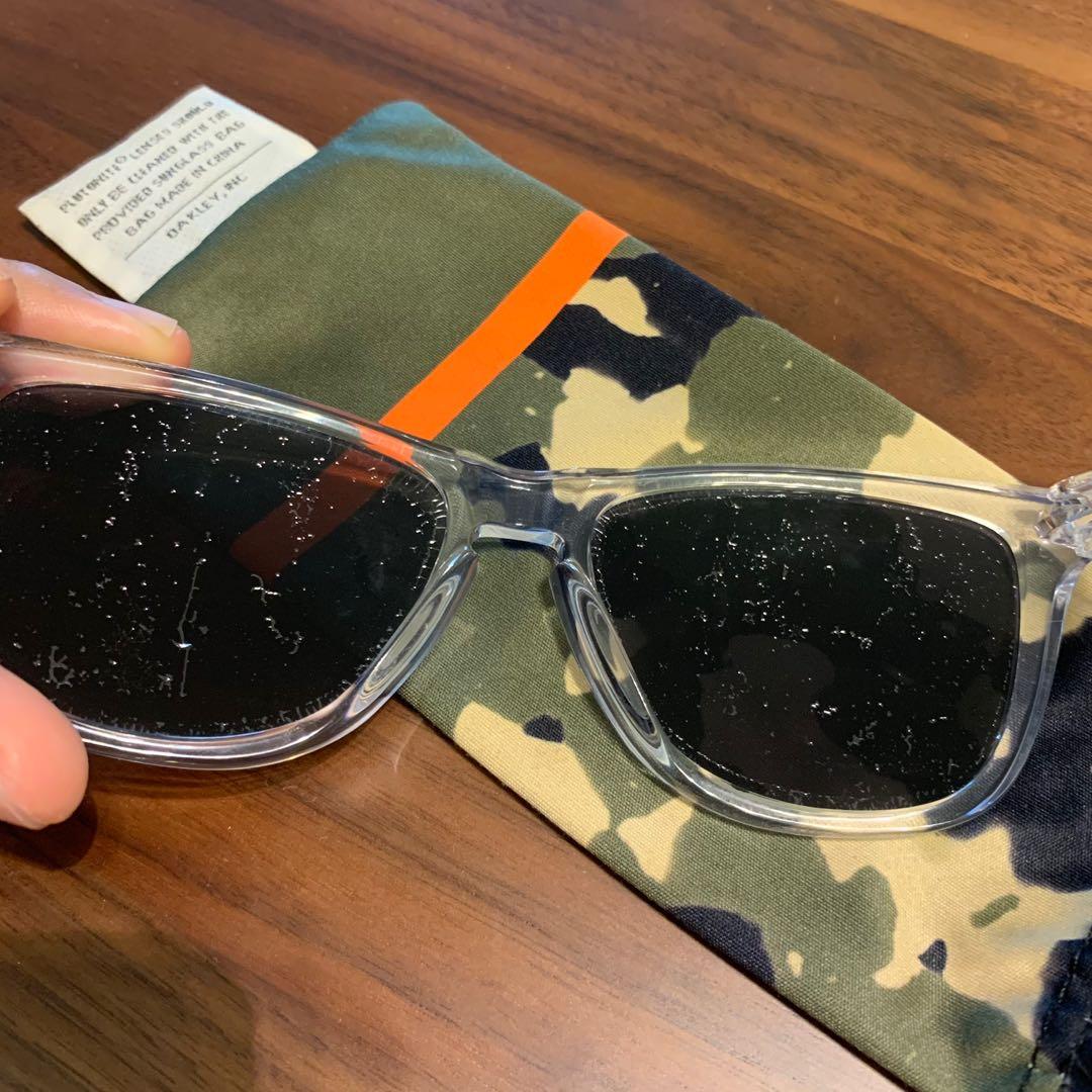 Oakley Frogskin Koston Clear Camo Emerald Iridium, Men's Fashion 
