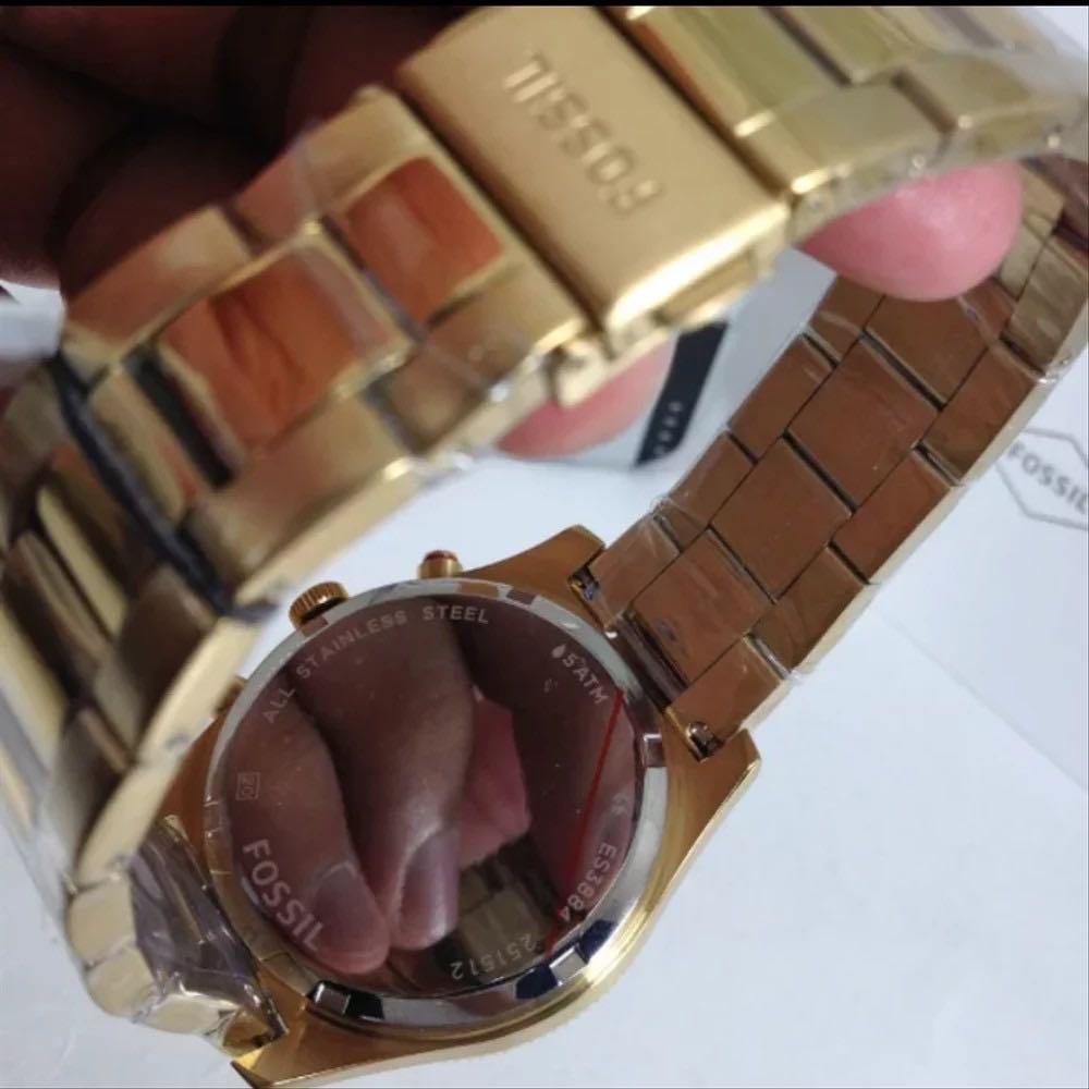 Original 100 Fossil Watch Gold Es3884 Fesyen Wanita Jam Tangan