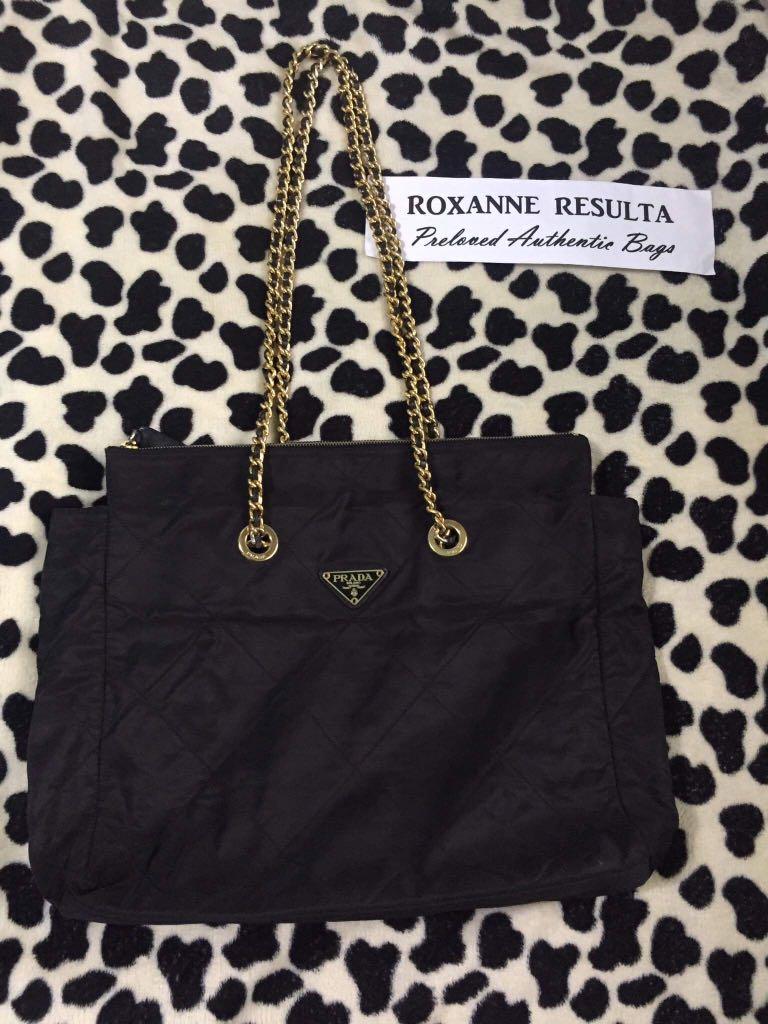 Original Prada Vintage Nylon Chain Tote Bag, Luxury, Bags & Wallets on  Carousell