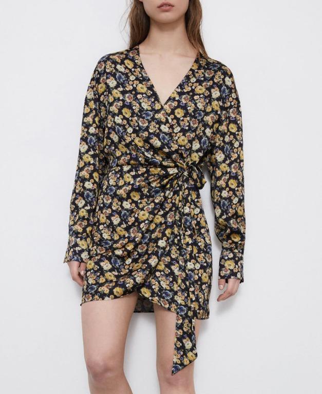 Zara floral jumpsuit dress clearance